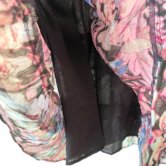 LoveShackFancy Benicia Skirt Midnight Light Tiered Ruffle Floral - Picture 9 of 12